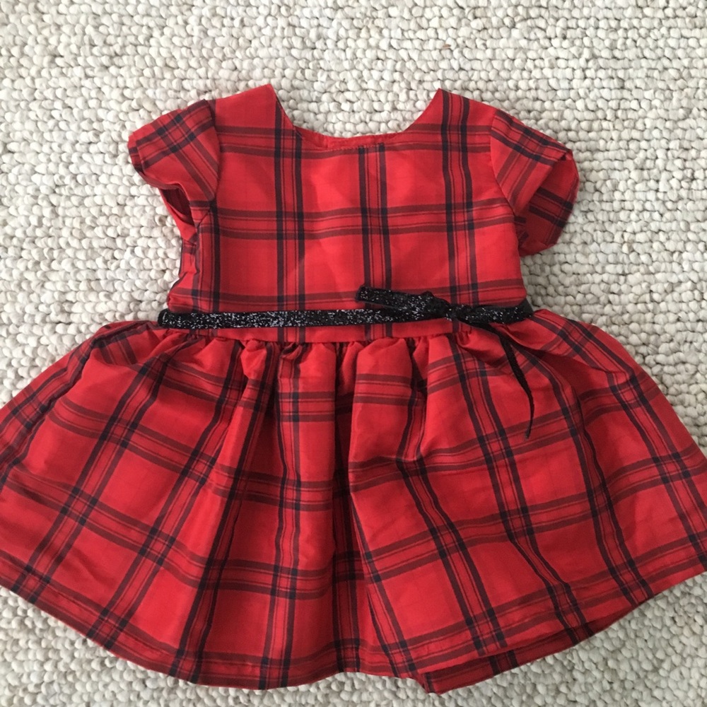Carters red plaid Christmas dress 3 months 3m